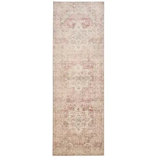 benuta Nest Vintage-Läufer Miray waschbar 80/240 cm , Rosa , Kunststoff , Vintage , Rechteckig , 80x240 cm , Oeko-Tex® Standard 100 , für Fußbodenheizung geeignet, in verschiedenen Größen erhältlich, waschbar, pflegeleicht , Teppiche und Böden, Teppiche, Teppichläufer, Läufer