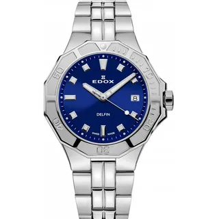 Edox Delfin Diver Edelstahl 53020-3M-BUN