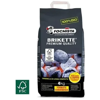 Kohle Fochista, Brikette Premium, für Grill Und Geröstet