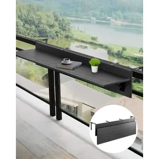 Vevor Balkontisch 1500 x 300 mm Schwarz