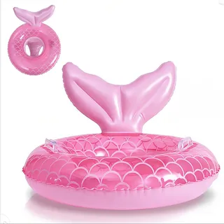 Baby Swimming Float ab 12-36 Monate, Meerjungfrau Baby Schwimmring Pool Float, Rosa Fischschwanz Schwimmen Ring Schwimmhilfe mit Schwimmsitz für Mädchen Kinder ab 1-3 Jahr