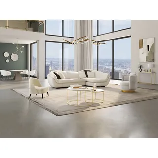 Ecksofa Leder 5-Sitzer - Büffelleder - Elfenbein - Ecke Rechts - CAIPI von PASCAL MORABITO