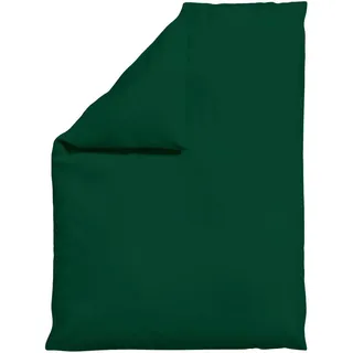 Schlafgut Bettdeckenbezug , Dunkelgrün , Textil , Uni , 155x220 cm , Textiles Vertrauen - Oeko-Tex®, AZO-frei, Bsci, Oeko-Tex® Standard 100, Oeko-Tex® Made IN Green , pflegeleicht, atmungsaktiv, bügelleicht, schadstoffgeprüft, weiche und anschmiegsame Oberfläche, bio , Heimtextilien, Bettwäsche & Leintücher, Bettwäsche, Jersey-Bettwäsche