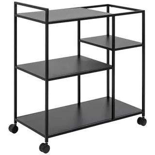 Ambia Home Servierwagen Schwarz, Metall, 40x85x78 cm, Esszimmer, Barmöbel, Barwagen