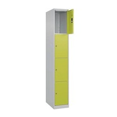 CP Schließfachschrank Classic Plus clowngrün, lichtgrau 080000-104 S10009, 4 Schließfächer 30,0 x 50,0 x 185,0 cm