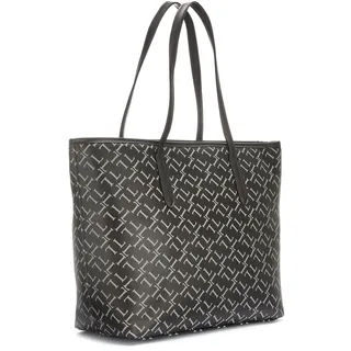 Shopper LASCANA "Schultertasche", Damen, Gr. B/H/T: 33cm x 31cm x 15,5cm, schwarz, Lederimitat, mehrfarbig, Taschen Shopper, Handtasche, Tragetasche, Damentasche, Korbtasche, Einkaufstasche VEGAN