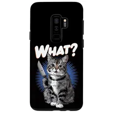 Hülle für Galaxy S9+ Halloween Katze Messer Design Witzige Tier Katzen