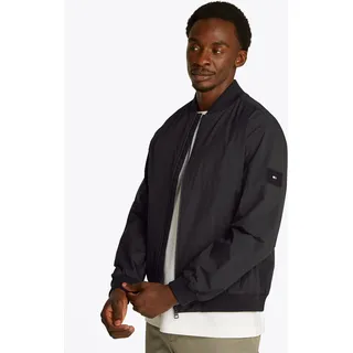 Bomberjacke TOMMY HILFIGER "BRANDED BOMBER", Herren, Gr. S, schwarz, Web, Obermaterial: 100% Polyamid, relaxed fit, Rippstrickbündchen, Jacken Bomberjacke