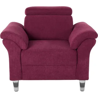 Sessel SIT & MORE "Arngast", lila (chianti), B:101cm H:84cm T:93cm, Luxus-Microfaser ALTARA NUBUCK (100% Polyester);Struktur (100% Polyester);Flachgewebe (90% Polyester; 10% Polyamid), Sessel, Sessel, inklusive Federkern und Kopfteilverstellung