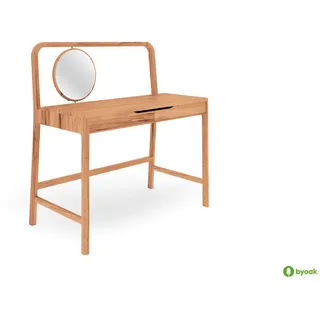 byoak Schminktisch Paul Kernbuche , Holz , 110x112x57 cm , Schlafzimmer, Schminktische