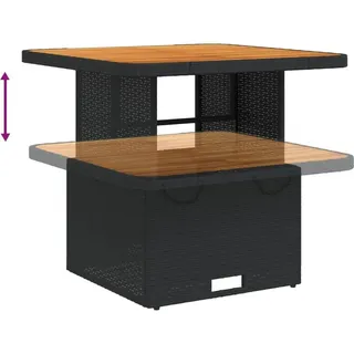 vidaXL Gartentisch 80 x 80 x 71 cm Schwarz