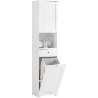 SoBuy Hochschrank 40 x 38 x 180 cm Weiß MDF, Spanplatte