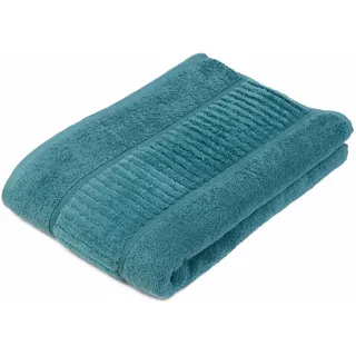 Gözze Badetuch »BIO Frottier« Bio-Baumwolle, Uni-Farben, mit geschorener Bordüre, Pastell Farben, blau