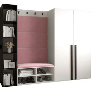Garderobe MIRO Set 4 mit gepolsterten Paneelen Industrial Design