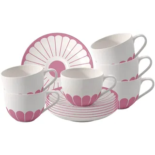 Villeroy & Boch Kaffeetasse mit Untertasse 0,16 l Lila 6 St.