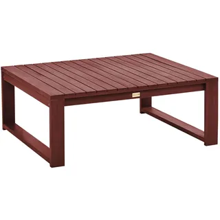 BELIANI Loungetisch Mahagoni Braun Akazienholz 90 x 75 cm Rechteckig Retro Landhaus Stil Terrasse Outdoor Balkon Beistelltisch Couchtisch - Dunkelbraun