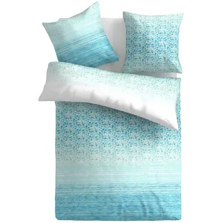 MOONLIGHT Bettwäsche »Georgia, 100 % Baumwoll-Seersucker« 2 Stk. tlg., blau