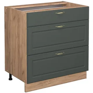 Vicco Schubladenschrank Fame-Line 80 x 51,6 x 82 cm Grün-Gold