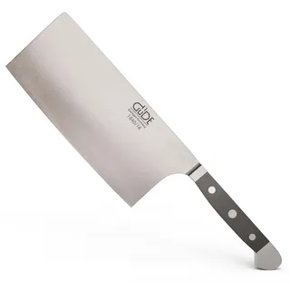 franz gã1⁄4de GÜDE Solingen - China Kochmesser geschmiedet, 18 cm, POM schwarz, ALPHA, Doppelkropf, Handmade Germany