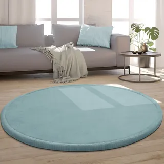 Paco Home »Tatami 475« rund 24 mm Höhe Kurzflor, Uni Farben, mit Memory Foam, waschbar,