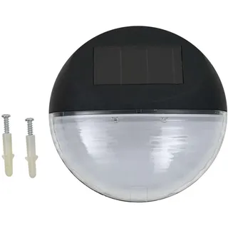 vidaXL Solar-Außenleuchten für Wand LED 24 Stk. Rund Schwarz - Schwarz