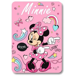 COFI Disney Minnie Maus Kuscheldecke für Kinder 140 x 100 cm für extra Komfort