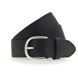 Ledergürtel MUSTANG "Madison", Damen, Gr. 95, schwarz, Rindsleder, unifarben, Gürtel Ledergürtel, Mit geprägtem MUSTANG-Logo auf der Schlaufe, 3,5 cm