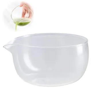 NCZCDZSW 350 ml Saucenschale, Matcha-Schale aus Glas mit Ausgießer, Transparent Saucenschale Glasschale Matcha Bowl, Glasschüssel Servierschalen Set für die Küche zu Hause, Transparent