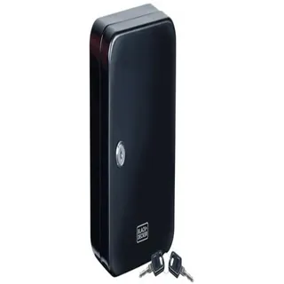 BLACK+DECKER Schlüsselschrank mit Schloss - 20 Haken - mit Aufhängematerial - Schwarz