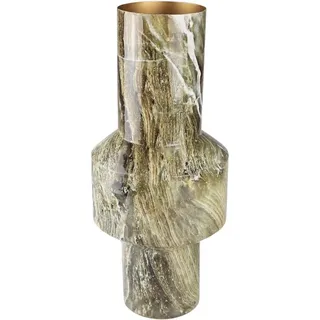 AM Design Tischvase »Marmoroptik« Dekovase aus Metall, Höhe ca. 45 cm, braun