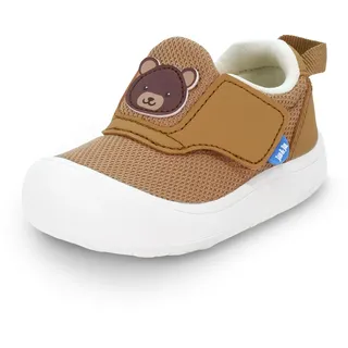 Jan & Jul Jungen Kleinkinderschuhe mit Klettverschluss und flexiblen Sohlen für den Sommer (Brauner Bär, Größe 23 Kleinkind)