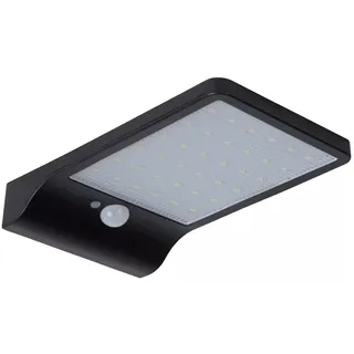 LED Solar Wandleuchte Sensor Schwarz IP44 T:19 cm 2700 K Außen
