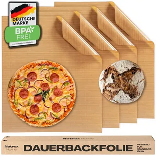 Netrox - Grillmatte für Grillrost und Backofen (4er Set) wiederverwendbare Grill Matte - hitzebeständig und lebensmittelfreundlich - Backfolie Backpapier Backmatte - Backunterlage Matte (36x42cm)