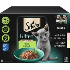 Bild Kitten in Sauce Feine Vielfalt mit Lachs Huhn) MSC 12x85 g