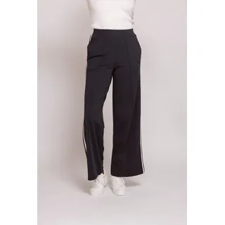 Jerseyhose ZHRILL "DEENA", Damen, Gr. XXL, N-Gr, blau, Web, Obermaterial: 80% Polyester, 20% Elasthan, weit normal, Hosen Jerseyhose, Wide Leg, Galonstreifen