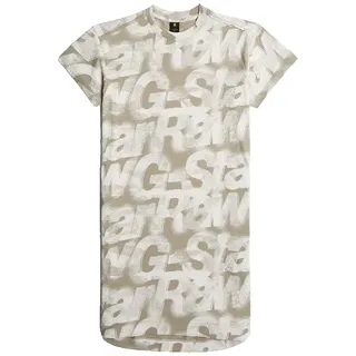 G-star Printed Loose Kurzarmkleid - Light Toggee Sprayed Letters - XS