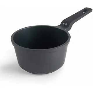 Lacor - 25164 - Mini Aluminium Topf 100% frei PFOA, Antihaft-Doppelschicht, Geeignet für Induktion, Ergonomischer Griff, Ø 14 x 8cm, Schwarz