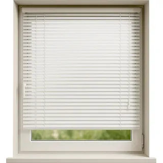 90x220 cm Jalousien Fenster ohne Bohren Innen Weiß 25 mm Montage-Teile Inklusive Klemmhaltern Klemmfix Wand- oder Deckenmontage Sonnenschutz Balkon - Weiß