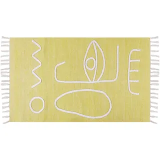 Beliani Yavu Outdoor-Teppich 80 x 150 cm Gelb