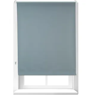 4 x Verdunkelungsrollo, Hitzeschutz, Thermo Rollo Klemmfix, blickdichtes Seitenzugrollo 90x165, Stoff 86 cm, grau - Schwarz