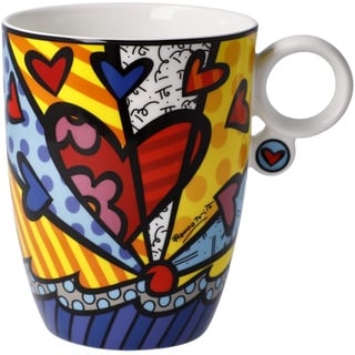 GOEBEL Tasse Britto Kaffeebecher aus Fine Bone China A New Day - Pop Art, Maße: 9,5cm x 13cm x 11cm, 66-452-83-1