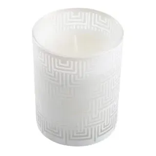 HOMEA 6BPV092BC Kerzen, Glas, Weiß, klein