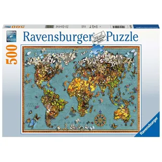 Ravensburger Antike Schmetterling-Weltkarte (500 Teile)