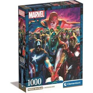 CLEMENTONI Puzzle, Marvel Avengers 1000 Teile) für Erwachsene