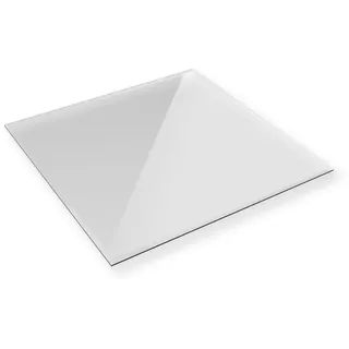 Euro Tische Glasplatte für Kaminofen und Tischplatte in 70x70cm Facettenschliff - Verschiedene Größen -Schutzplatte mit 6mm ESG Sicherheitsglas - Funkenschutzplatte, Glasboden für Kamin (Klarglas)