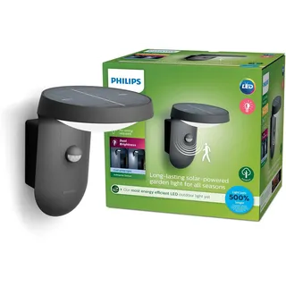 Philips Außenleuchte Aluminium, Kunststoff, Metall 18,8 cm mit Bewegungsmelder schwarz