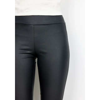 Lederimitathose SOYACONCEPT "SC-PAM 2-B", Damen, Gr. 44, N-Gr, schwarz, Web, Obermaterial: 72% Viskose, 24% Polyamid, 4% Elasthan, leicht glänzend, knöchelfrei, Hosen Lederimitathose, aus Lederimitat mit Viskose, Polyamid und Elasthan, hohe Leibhöhe