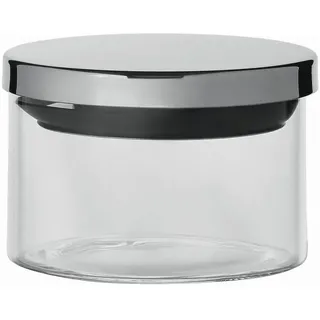 Homeware Profession. Vorratsdose , Edelstahlfarben , Glas , 0,4 l , rund , 7 cm , Lfgb , lebensmittelecht , Küchenzubehör, Vorratsbehälter, Vorratsdosen