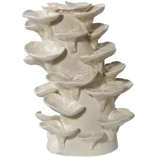 Vase , Beige , Keramik , organisch , 18x24x15 cm , Reach , nur zu Dekorationszwecken , Dekoration, Vasen, Keramikvasen