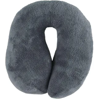 Walser Travelmaid Nackenrolle Reisekissen Nackenkissen für Erwachsene aus weichem Fleece anthrazit